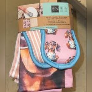 Dachshund Print Kitchen Towels Set